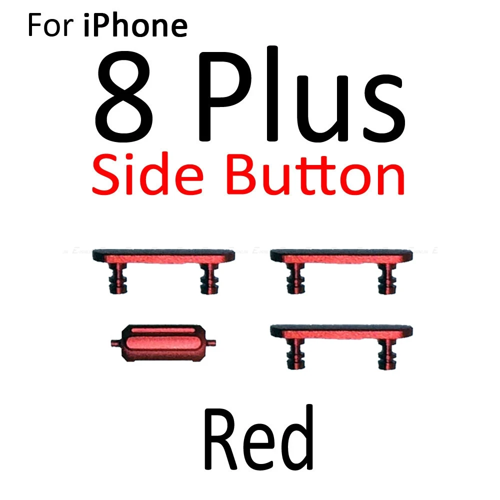 Держатель лотка для sim-карты для iphone 8, 8 Plus громкость вибрировать ключ переключатель электрозамок набор боковых кнопок Корпус Запасные части - Цвет: 8P Side Button Red