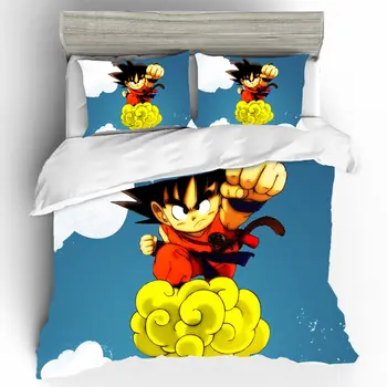 

Dragon Ball Bed Linen Set 3D High Luxury Duvets And Linen Sets Naruto King Size Bedding Set Japan Bed Linen Cotton Bedding Set
