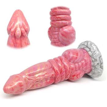 YOCY Huge Anal Toy For Male Red Dragon Fantasy Dildo With Suction Cup Big Knot Butt Plug Women Anus Masturbate Sexohop Products 5
