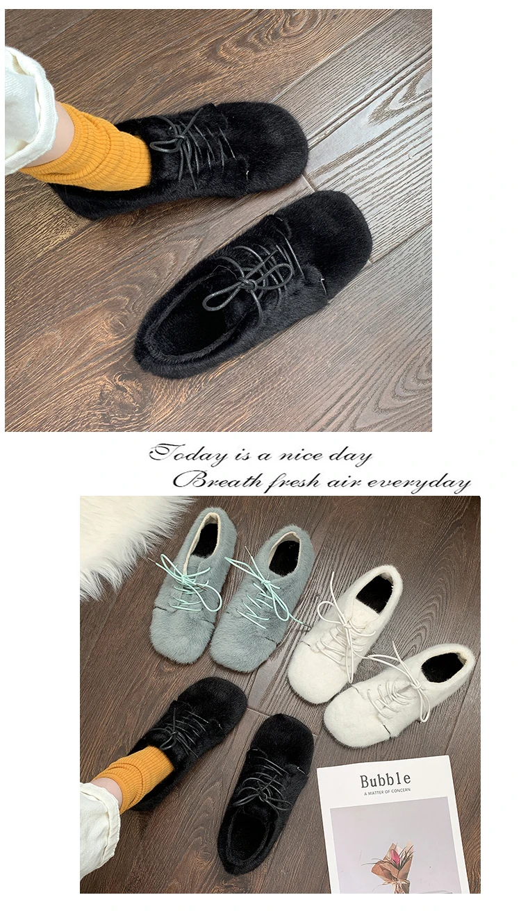 Г. Модная женская повседневная обувь на платформе с квадратным носком лоферы на плоской подошве с мехом, без шнуровки, Modis, новые модельные туфли-лодочки без шнуровки