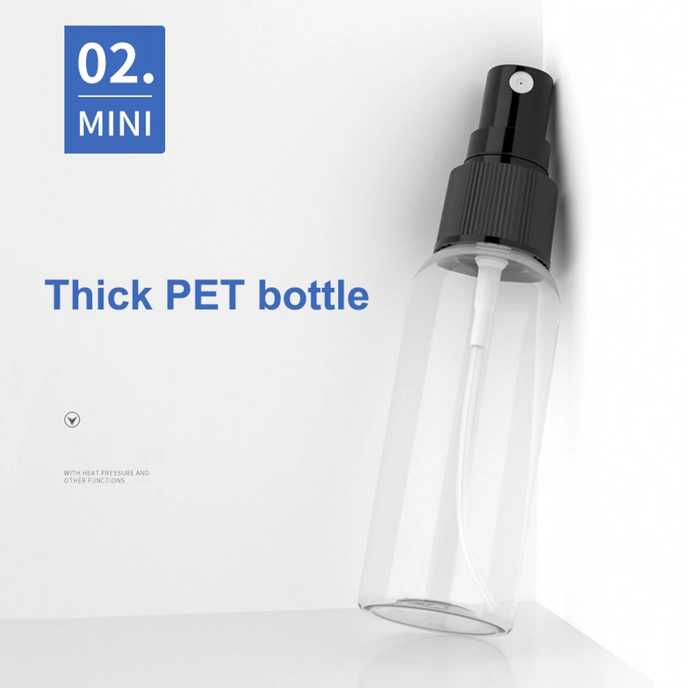 50ml Portable Travel Perfume Toner Empty Refillable Press Dispenser Spray Bottle Transparent Plastic Travel Cosmetic Bottle Tool