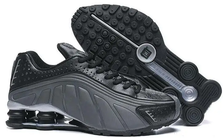 Мужские кроссовки 9908 Shox R4 дизайнеры Для мужчин без носка, беспатная Luxuries/NZ кроссовки тройной черный, белый цвет ОГ уличная спортивная обувь - Цвет: NO.16