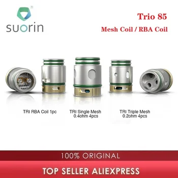 

4pcs/1pc Original Suorin Trio 85 Mesh Coil / RBA Coil for Suorin Trio 85 Kit 0.2ohm /0.4ohm Single Coil Building E-cig Vape Coil