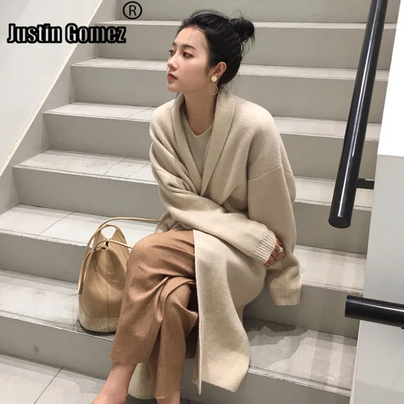 On Sale 2020 Winter Cardigan Coats Loose Woolen Sweater Oversized Extra Soft High-end All Match Knitting Coat for Women |