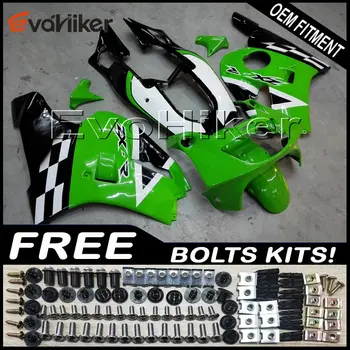 

Custom motorcycle fairing for ZXR400 1991-1996 ABS motor panels Body Kit green black+gifts
