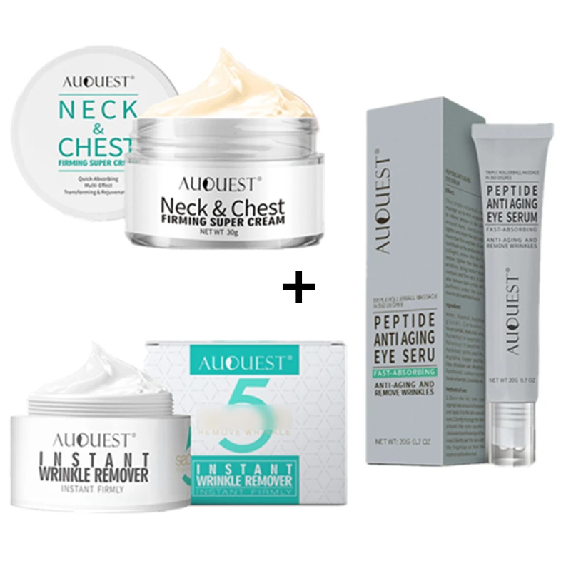 One SET Instant Wrinkle Remover Hyaluronic Acid Anti Aging Anti Firming Neck Chest Cream Eye Cream Spots Moisturing Skin Care afbeelding