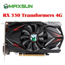 MAXSUN Redon RX 550 4G видеокарта GDDR5 6000MHz 128bit 1183MHz PWM DirectX 12 HDMI+ DP+ DVI 512 блок RX550 placa de video Рабочий стол