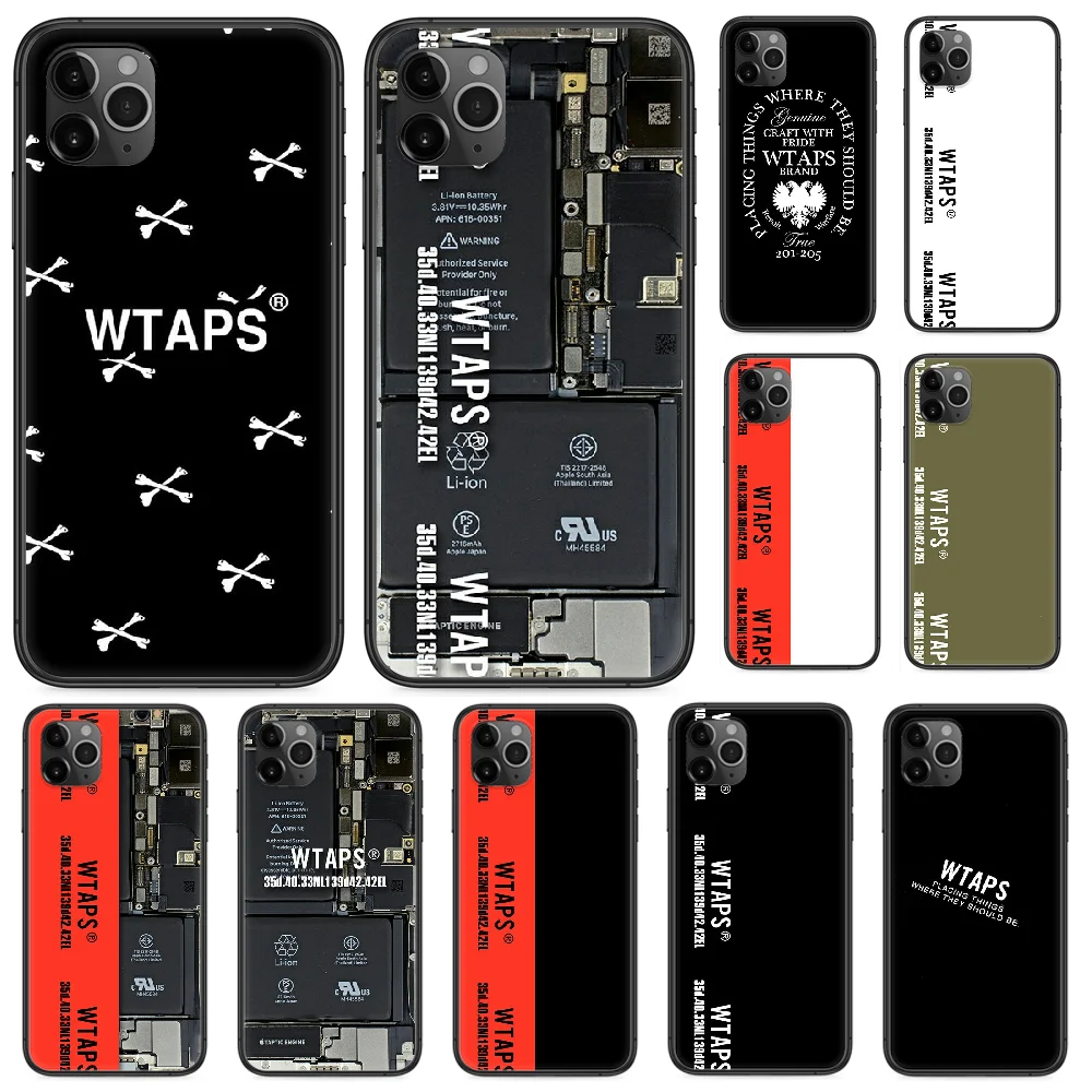 Чехол для телефона wtap iphone 4 4s 5 5S SE 5C 6 6S 7 8 plus X XS XR 11 PRO MAX 2020 черный prime 3D чехол