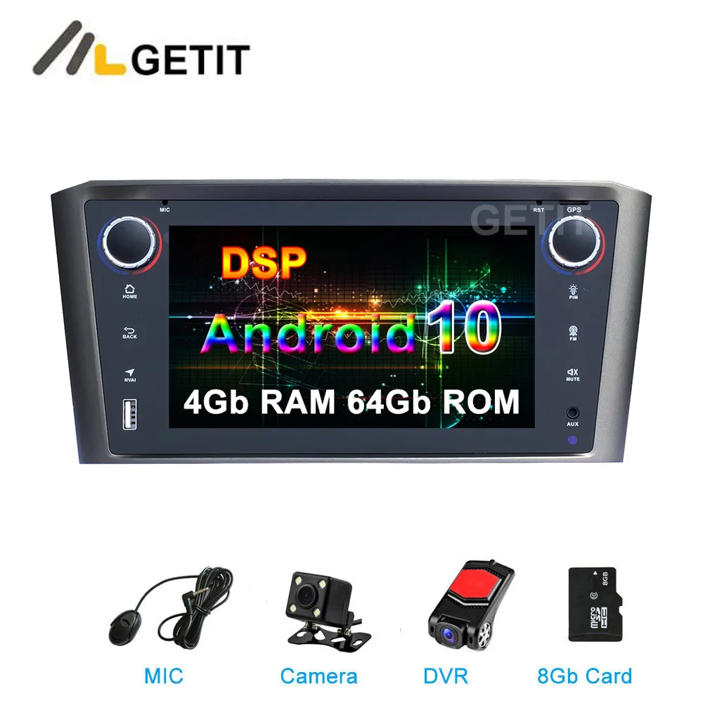 Android 10,0 dvd-плеер автомобиля стерео Gps Multimedio для Toyota Avensis T25 2002-2008