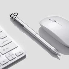 Съемный сенсорный защитный колпачок карандаша из алюминиевого сплава съемный три части защитный рукав тонкий контроль черный серебристый