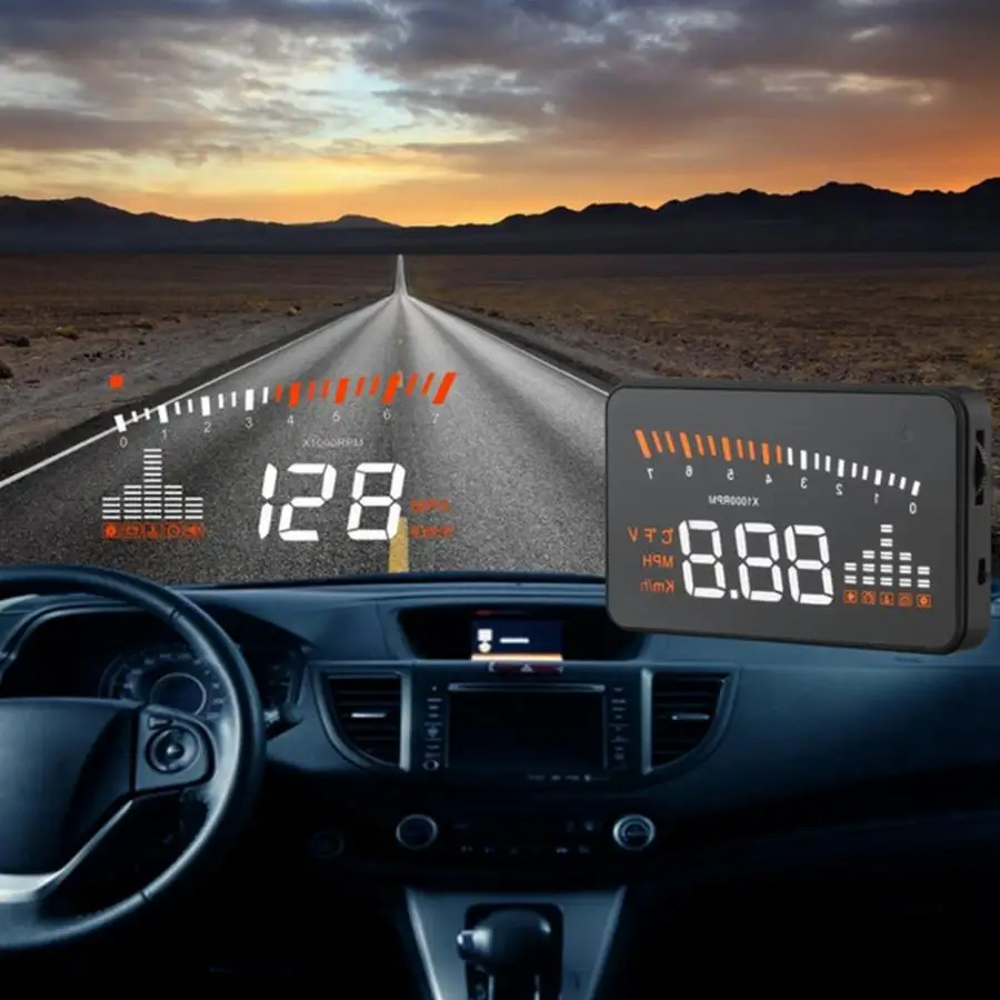 Автомобильный дисплей X5 HUD 3 5 дюйма Универсальный ODB2 с сигнализацией