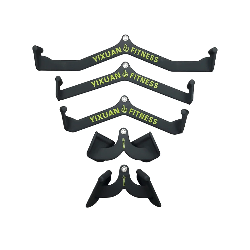 1 Set Gym Home T-Bar Pully Cable Machine Attachment Triceps Blaster Bar Handle Grip for Lat Pull Down Rowing Machine Accessories