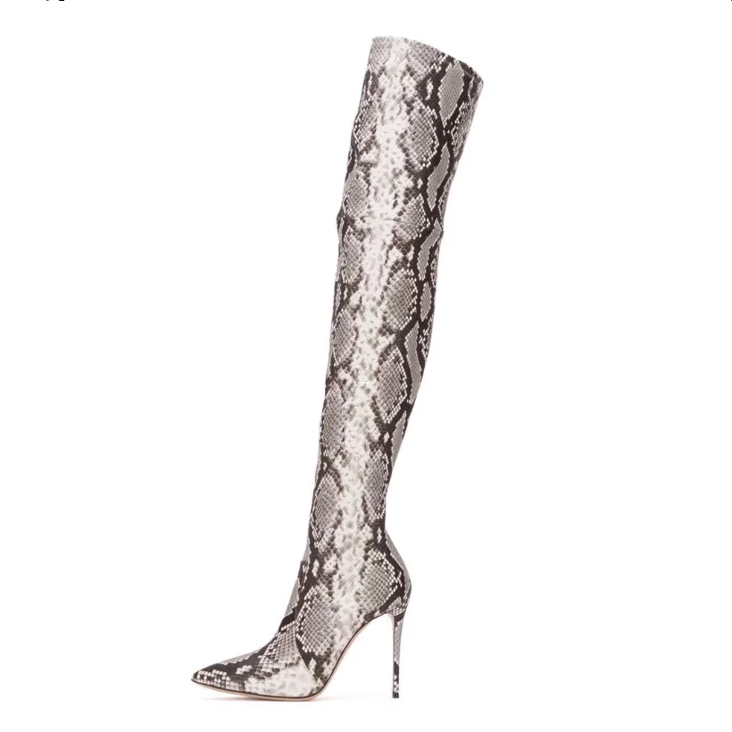 womens snake print boots