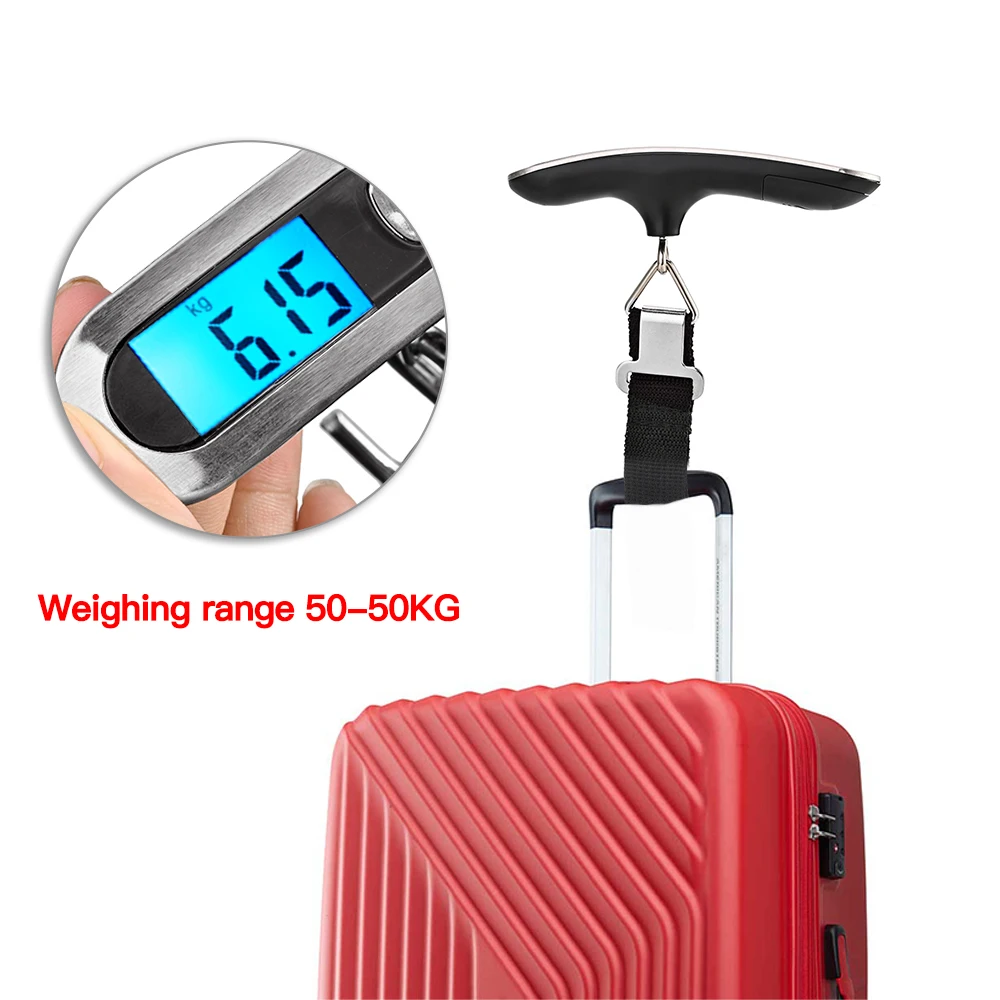 Цифровые электронные весы для багажа, портативные весы для чемодана, ручные весы с крючком