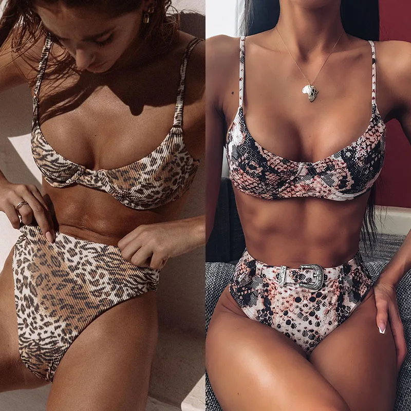 high waisted underwire bikini