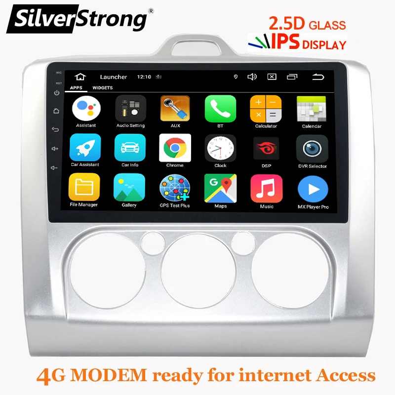 SilverStrong IPS matrix Android10.0 4G Модем SIM автомобильный 2DIN для Ford Focus 2 focus1 focus2 Wifi Радио
