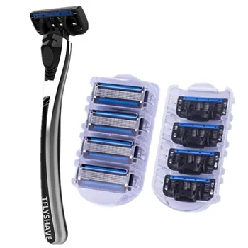 

TFLYSHAVE High Quality Man Shaver Razor Blade 5 Layer Razor Cartridge with Trimmer Blade Sweden TOP Shaving Replaceable Blade