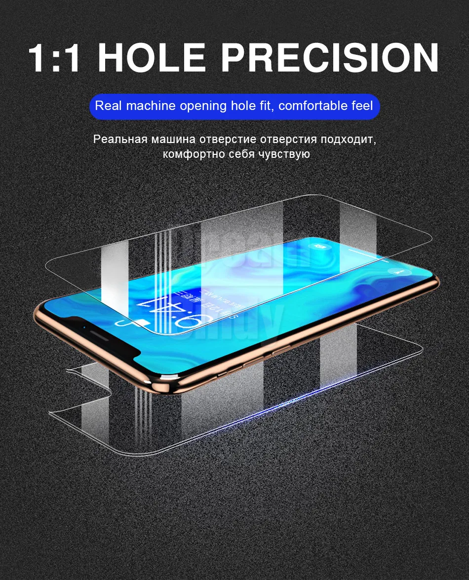 9H переднее прозрачное закаленное стекло для iphone 11 Pro Max X XR XS 7 8 6 6s PLus Защитная пленка для экрана