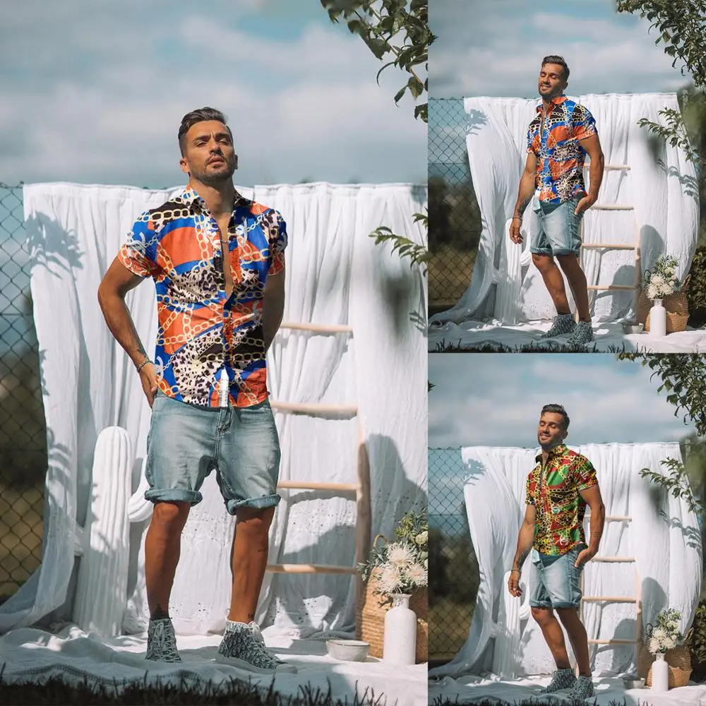 

Camisa hawaiana de manga corta para hombre a la moda de 2020 camisas de secado rÃ¡pido de talla grande asiÃ¡ticas... M-2XL informa