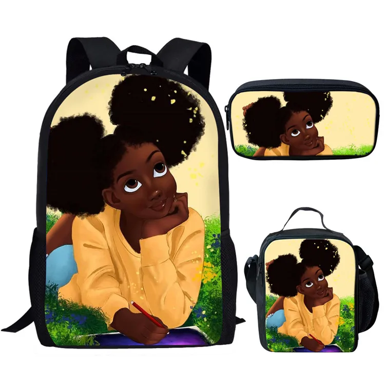 Nopersonality детские школьные сумки для детей черная девочка волшебный афро женский с принтом портфели для подростков школьный рюкзак Mochila - Цвет: Z5206CGK
