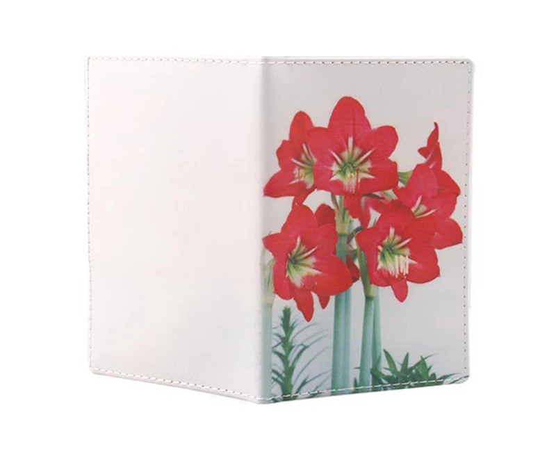 Fashion Travel Passport Holder Women Beautiful Flower Printing Credit Card Holder Cute Cartoon PU Leather Passport Cover PC0065 (1)