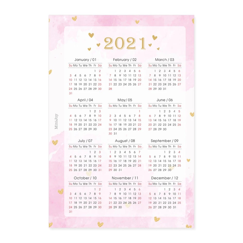 Woko Planner Dividers 2021 Year Calendar Watercolor Schedule Inner Page Bronzing A7 A6 A5 Loose Leaf Paper Refill Label Bookmark Notebooks Aliexpress kalender 2021 a7