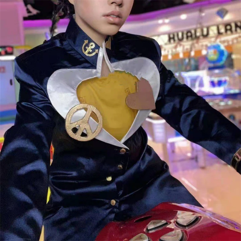 

Anime JoJo's Bizarre Adventure Cosplay Costumes Higashikata Josuke Cos Clothes Uniform Set Halloween Outfit Unisex Customized