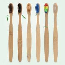 12pcs Natural Bamboo Toothbrush Soft Bristles Capitellum Fiber Toothbrushes for Home Travel Daily Use Eco-Friendly Tooth Brushes