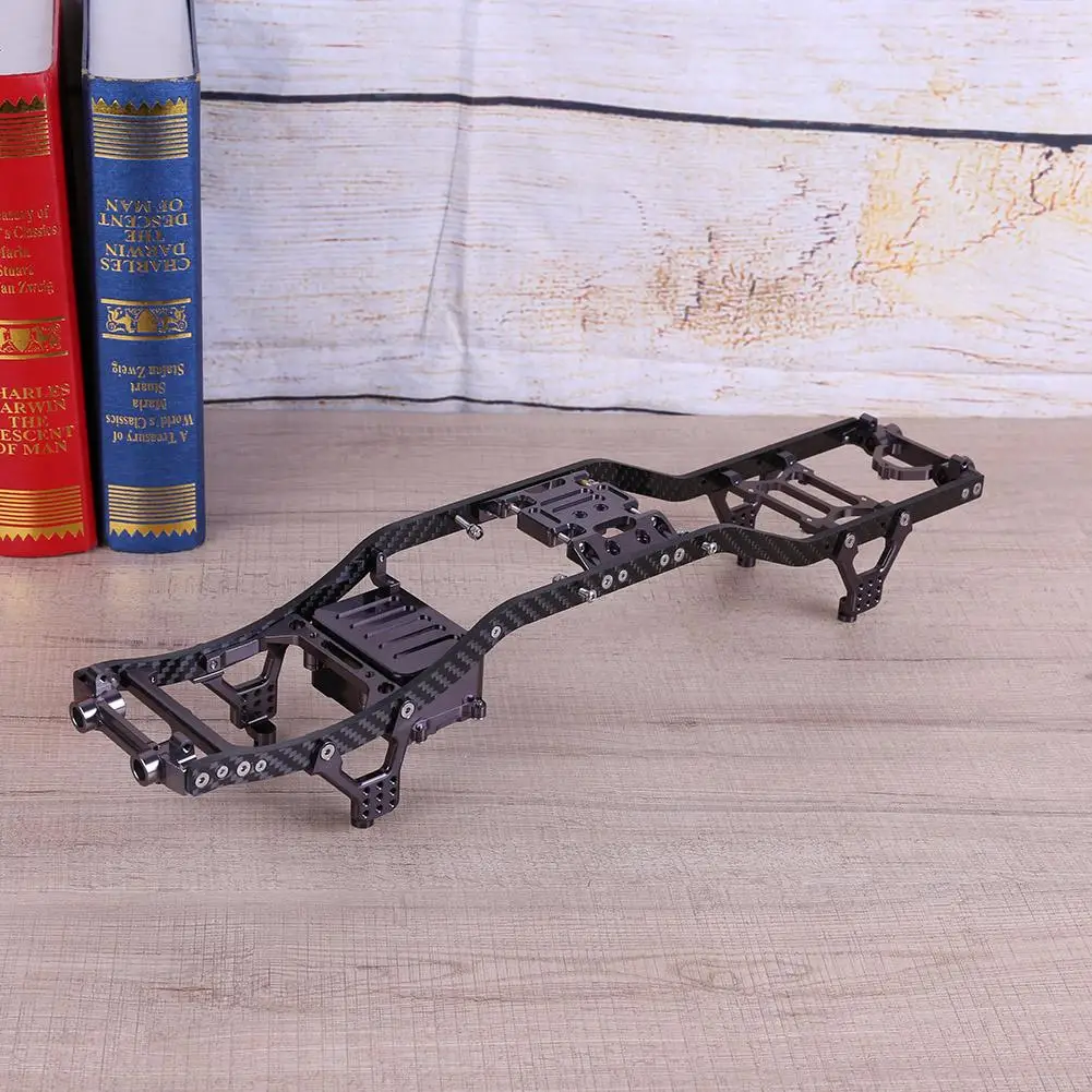 

3K RC Rock Crawler Car Frame for Axial Scx10 Carbon Fiber Metal Casting Chassis Beam Rock Crawler Car Frame for RC Axial Scx10