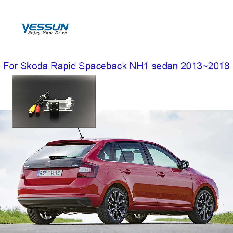 

Yessun License plate camera For Skoda Rapid Spaceback NH1 sedan 2013~2018 Car Rear View camera Parking Assistance