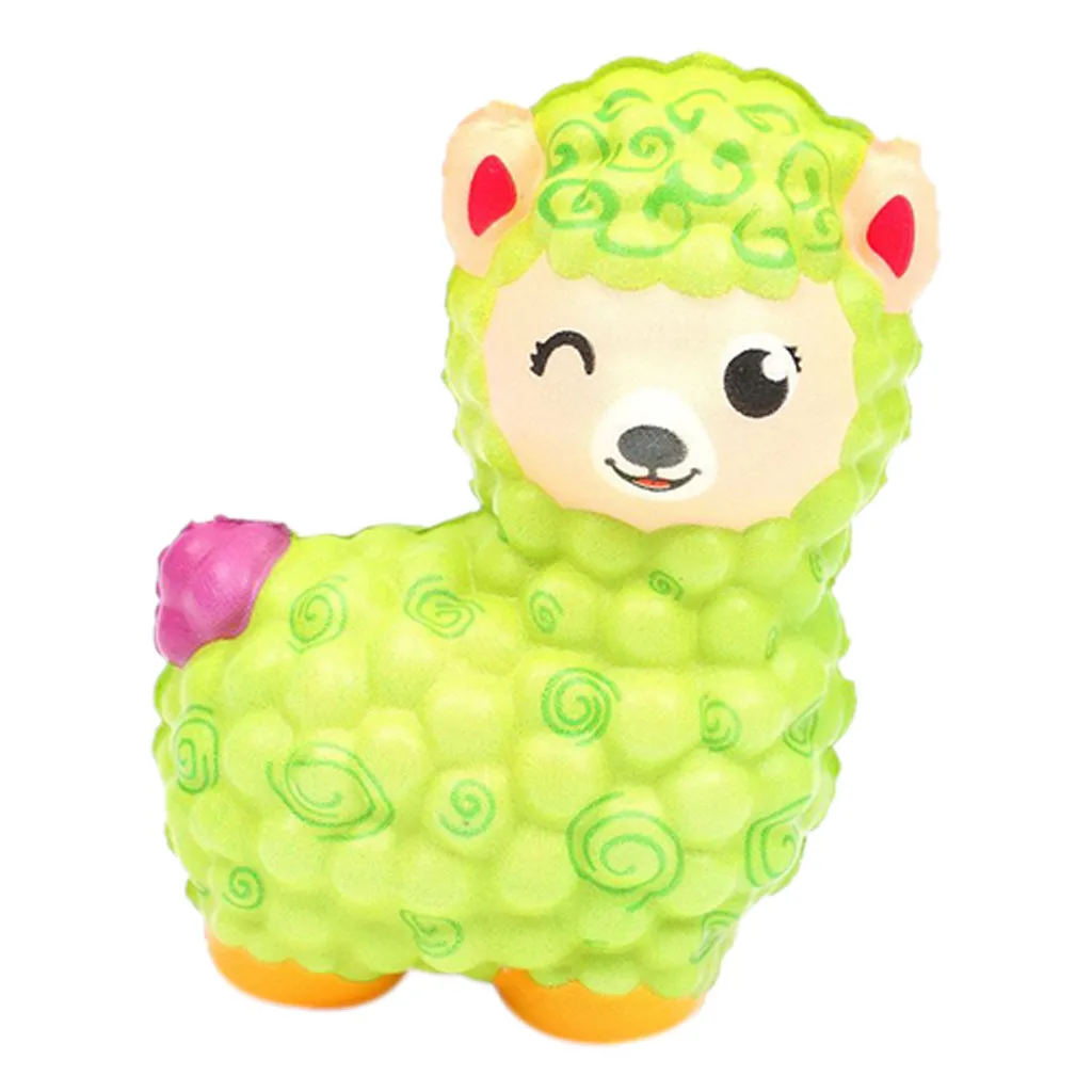 Jumbo овца альпака мягкие куклы милые красочные медленно поднимающиеся игрушки животных Ароматические Изысканный детский подарок - Цвет: Green