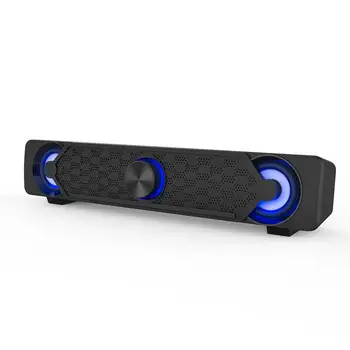 

Wired Computer Speaker With LED Light Stereo Subwoofer Bass Speaker Aux 3.5mm Surround SoundBar For PC Laptop Phone Tablet MP4