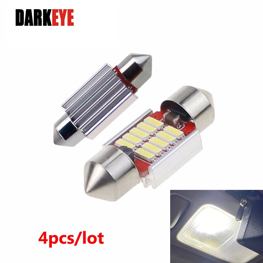 Светодиодные лампы C5W 31 мм 36 39 41 C10W 4014 SMD CAN-шина без ошибок купольная лампа для