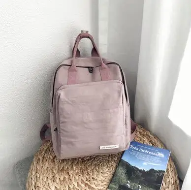 LENLEI Harajuku ulzzang, Модный женский рюкзак, новинка, Одноцветный, водонепроницаемый, Корея, ins, милый женский рюкзак в консервативном стиле, повседневный рюкзак - Цвет: purple