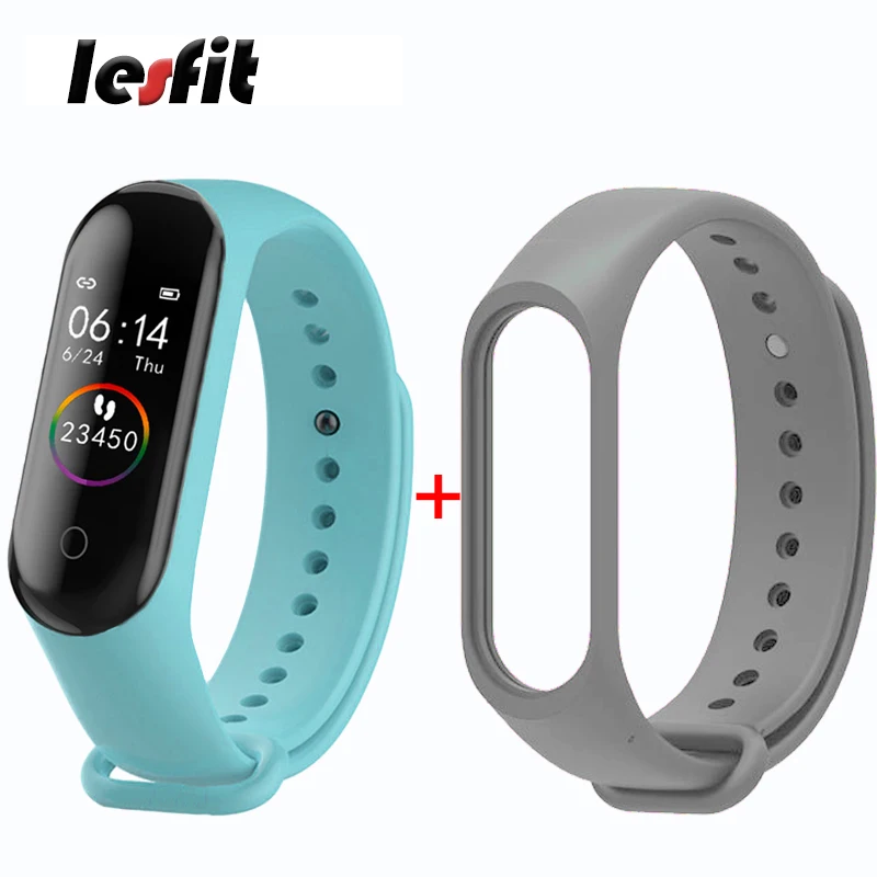 Blue Gray Watchband Водонепроницаемые перезаряжаемые электронные умные Разноцветные часы для детей, игровой браслет, умные часы для детей, спортивные, походные, фитнес-трекер - Цвет: Blue Gray Watchband