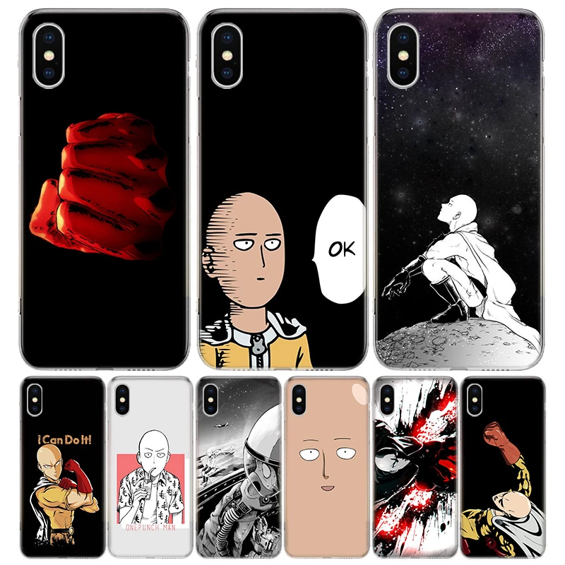 One Punch Man Anime Cover Phone Case For Iphone 11 12 Mini Pro 7 6 X 8 6s Plus Xs Max Xr 5s Se 10 9 Art Tpu Coque Capa Shell Phone Case Covers Aliexpress