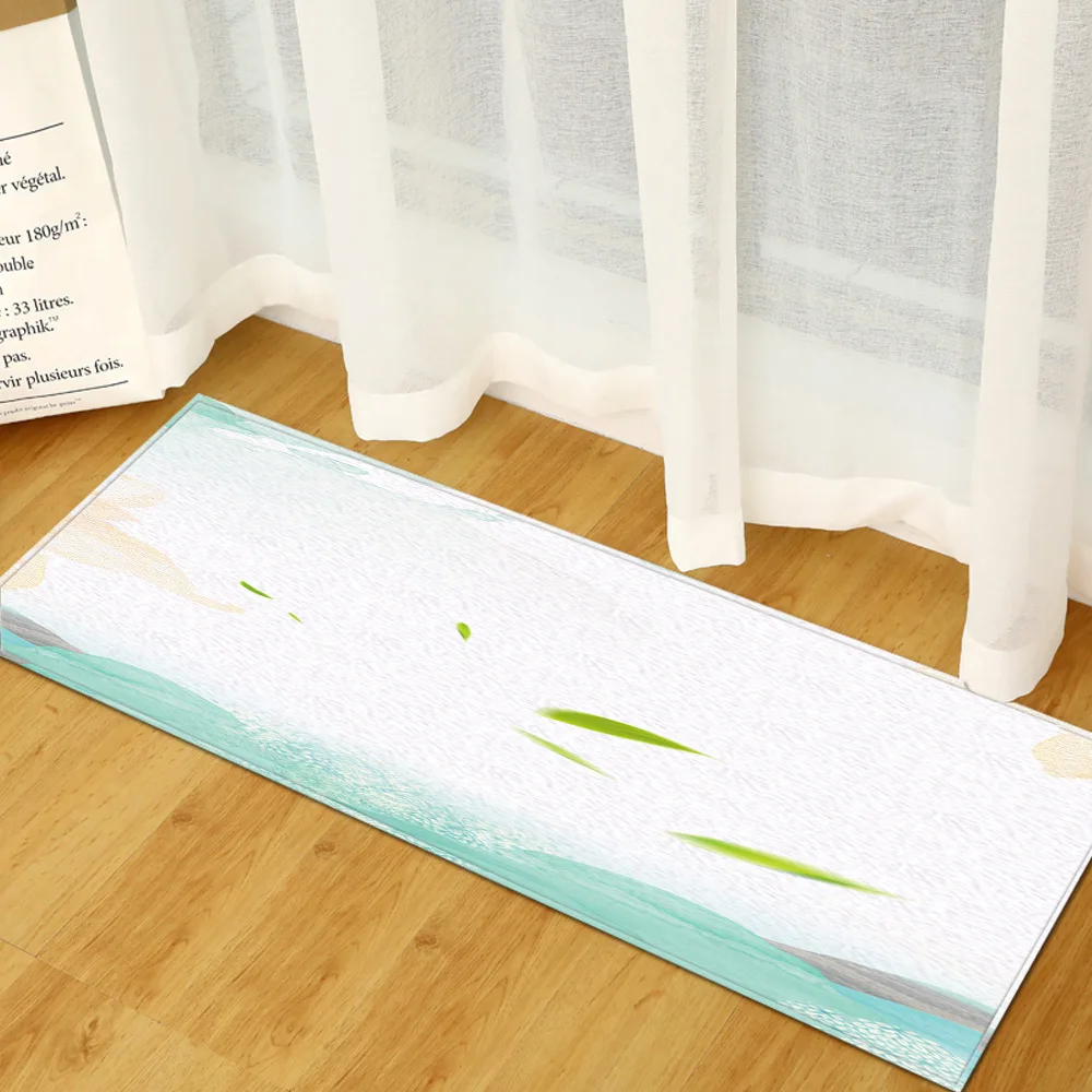 Zeegle Flannel Carpet for Living Room Home Decoration Rectangle Carpet Anti-slip Bathroom Foot Rug Home Entrance Soft Doormat