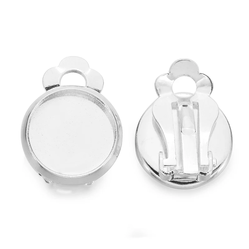 Основа медная для сережек клипс 10 шт.|earring base|earring settingbase for earrings |