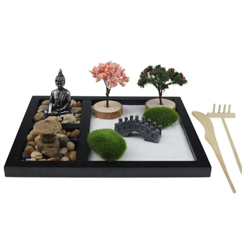 Japanese Zen Sand Garden Tabletop Mini Zen Garden Kit For Home Office