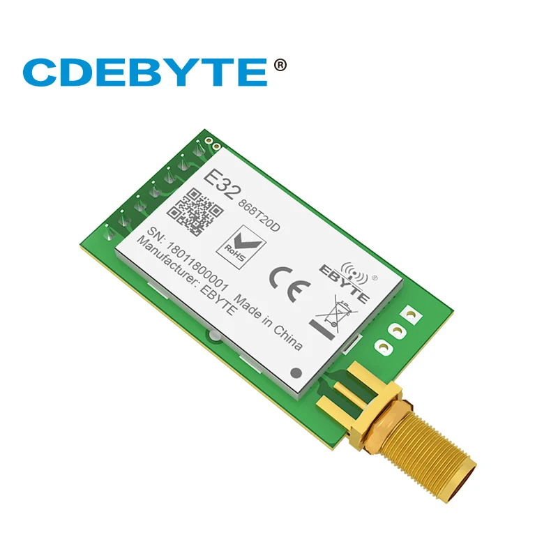 Barato Ebyte E32-868T20D LoRa SX1276 868MHz mucho 20dBm 100mW Módulo Transceptor Inalámbrico UART transmisor y receptor 73oKbdK5q