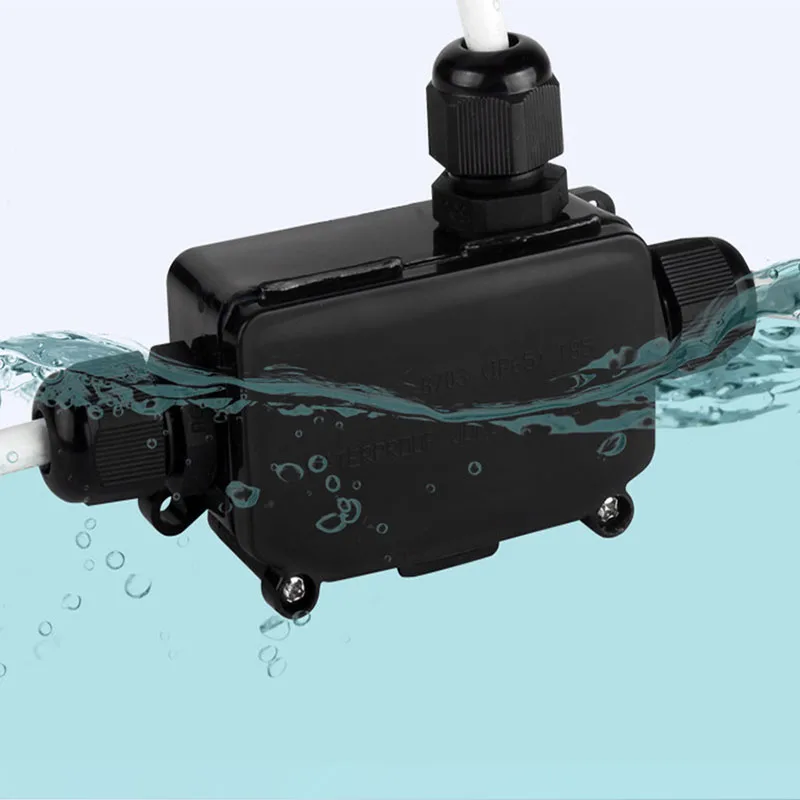 

Water Box Connector Electrical IP65 Garden Water Connector Cable Waterproof Junction Boxs 3pin Three Sealed Retardant