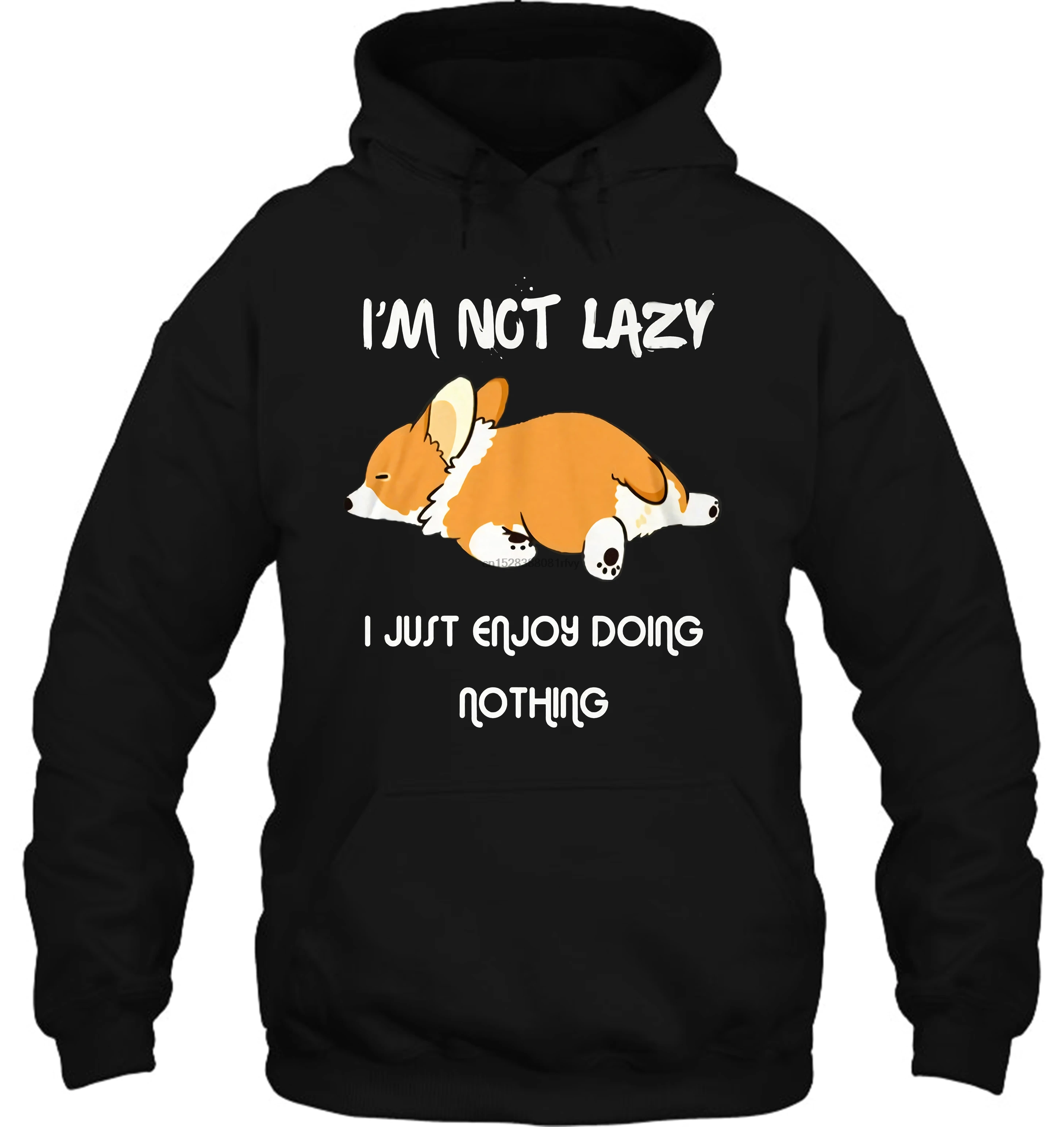 Мужская толстовка ltd. Lazy Corgi Iaposm Not I Just Enjoy Doing Nothing популярная безрукавка женская уличная одежда