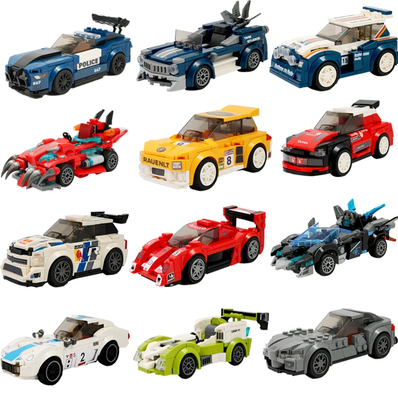 

Technic City Blocks Compatible Legoinglys City Building Block Racing Car Vehicle Sets Model Playmobil Building Toys for Children