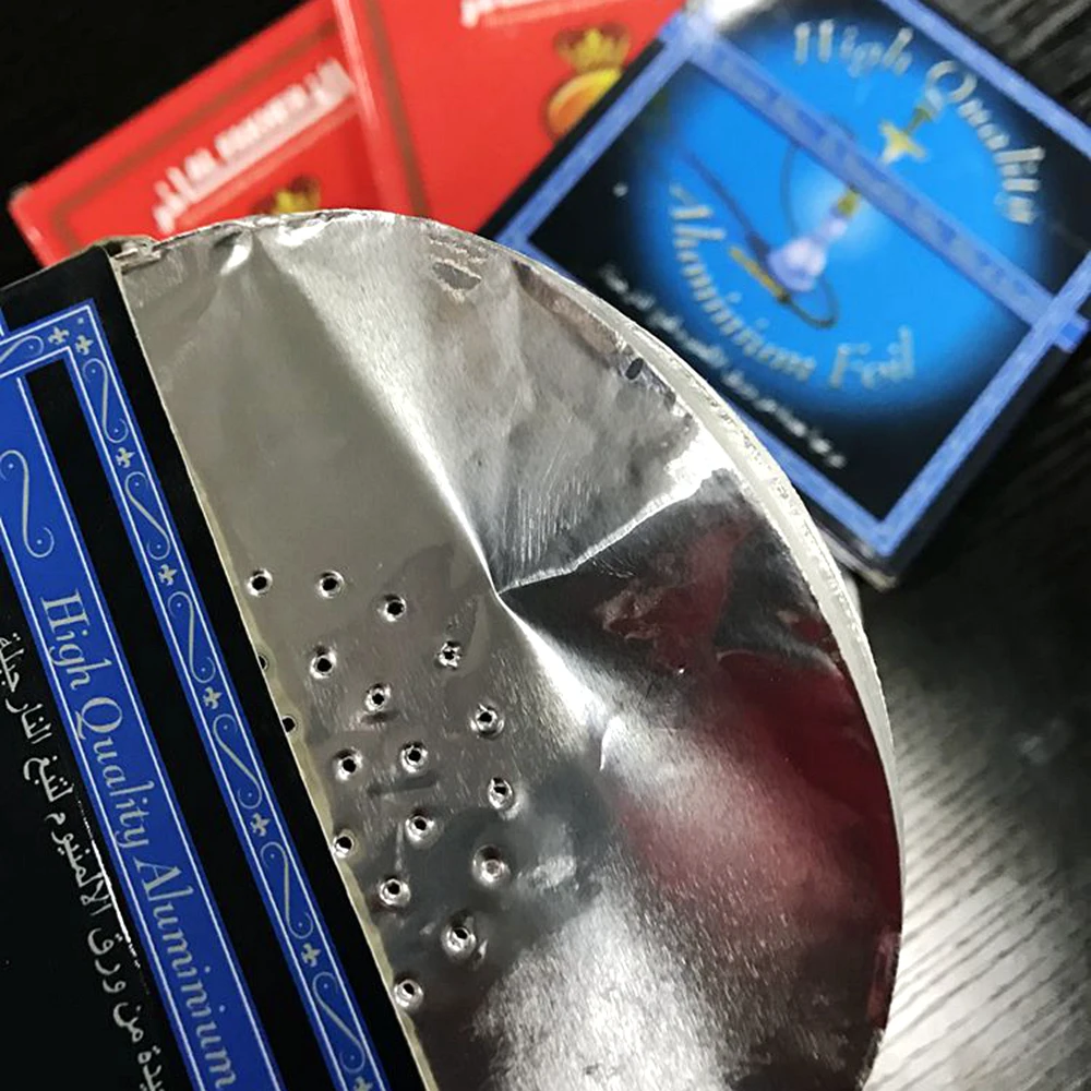 50 шт./лот Кальян Фольга с отверстием Waterpijp Cachimba трубка для кальяна Chicha Sheesha Nargile Sisha Narguile аксессуары