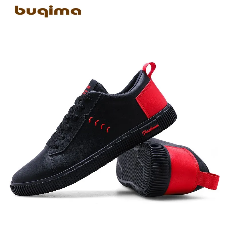 

Buqima new men's casual small shoes shoes lazy shoes breathable comfortable fabric flat with lace