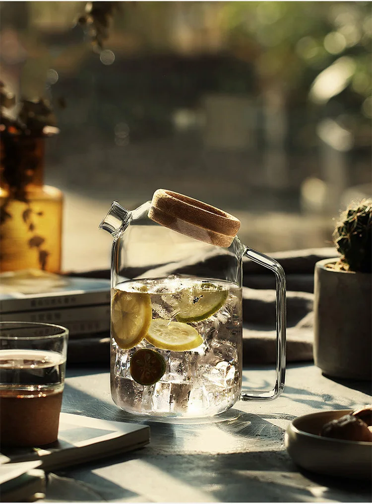 Прямой маркетинг креативный термостойкий боросиликатный стеклянный холодный чайник большого объема графин для сока кувшин стеклянная галстук чайник