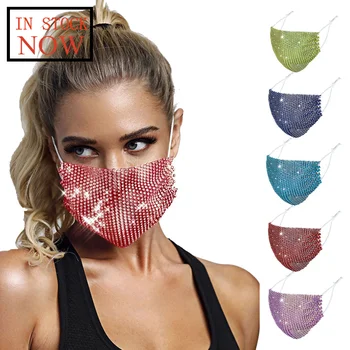 

Multicolor Diamond Reusable Mouth Cover Adjustable Anti-dust Mouth Mask Mascarilla Reutilizable Masque De Protection Mascherine