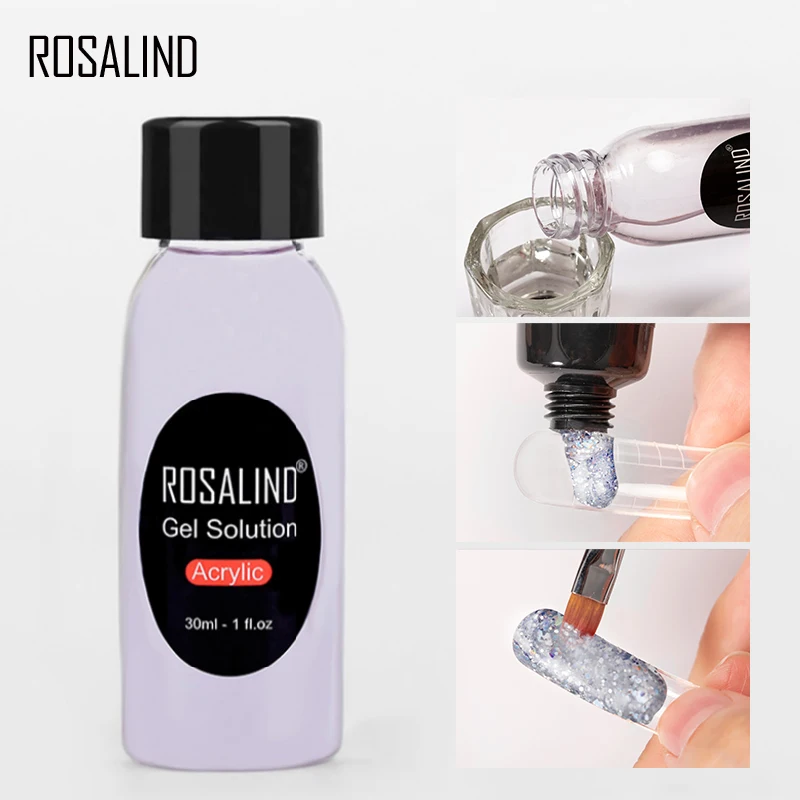 Блестящий полигель ROSALIND для ногтей 15/30 мл Гель лак УФ наращивания дизайн все
