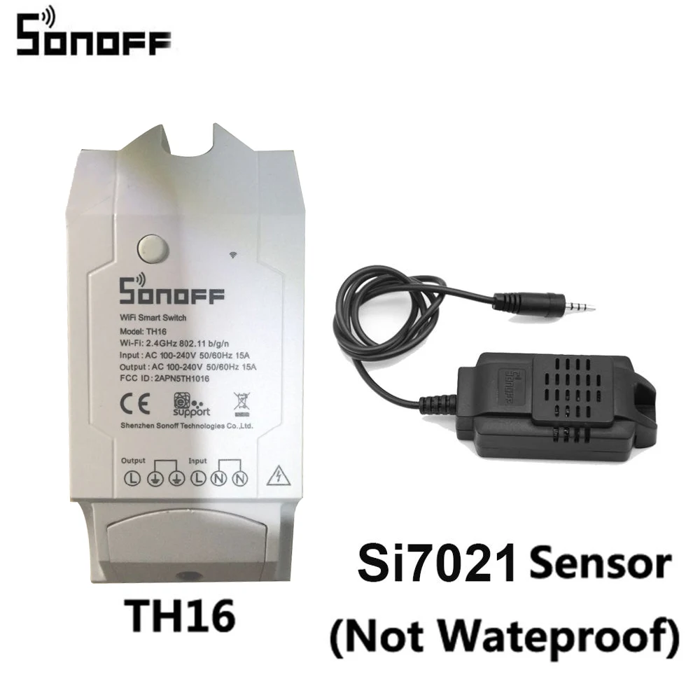 Умный Wifi переключатель Sonoff TH16/10 контроль температуры и влажности умный домашняя