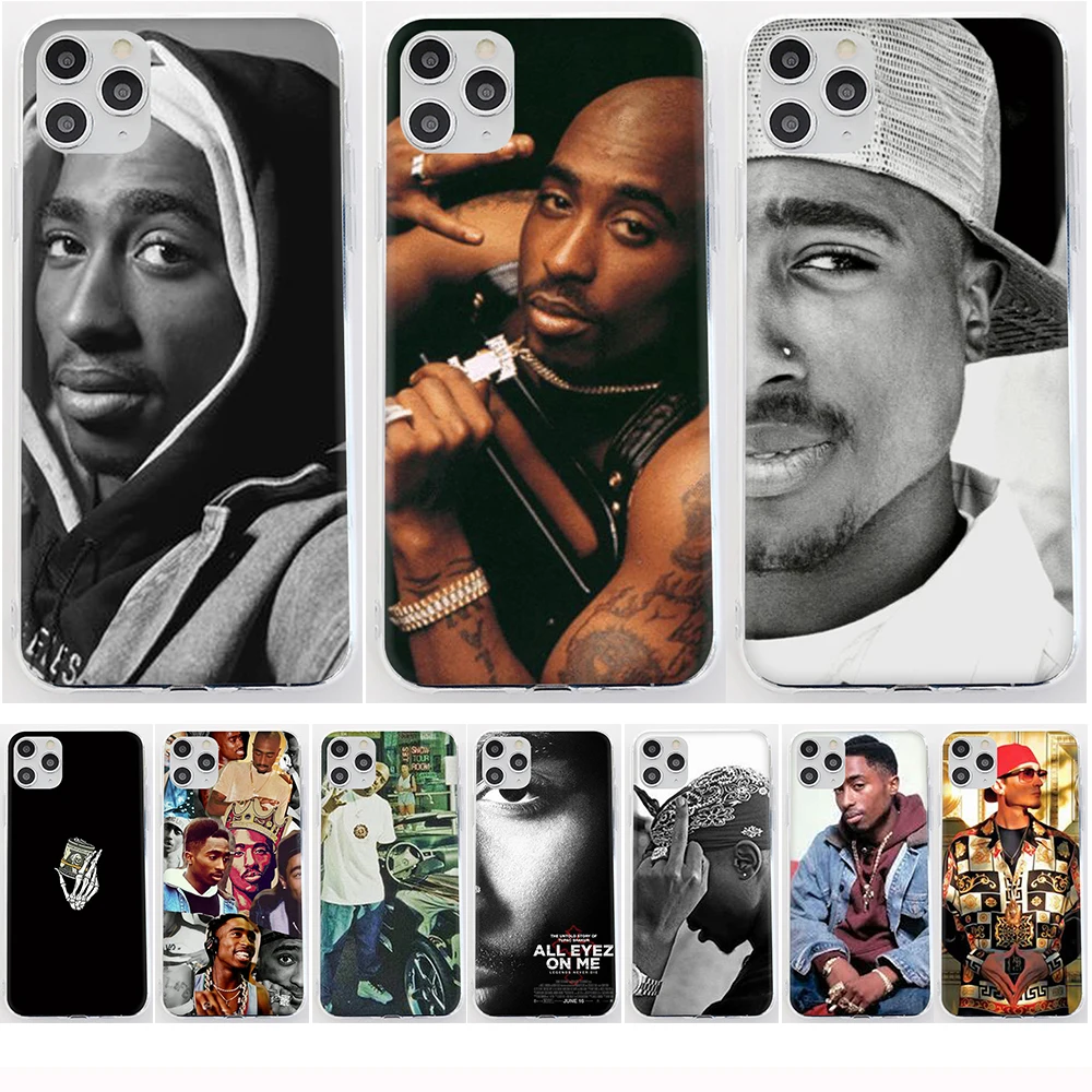 Прозрачный чехол Rapper 2pac Tupac для телефона iPhone 12 11 Pro Max Mini X XR XS 8 7 6S 6 Plus 5 5S SE 2020 |